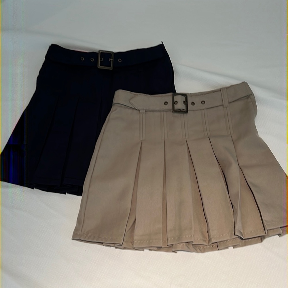 Selling together - two, size 8 French toast school uniform pleated skirts